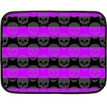 Purple Goth Skulls  Double Sided Fleece Blanket (Mini)