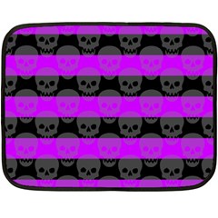 Purple Goth Skulls  Double Sided Fleece Blanket (Mini) from ArtsNow.com 35 x27  Blanket Back