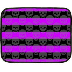 Purple Goth Skulls  Double Sided Fleece Blanket (Mini) from ArtsNow.com 35 x27  Blanket Back