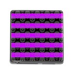 Purple Goth Skulls  Memory Card Reader (Square 5 Slot)