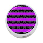 Purple Goth Skulls  4-Port USB Hub (One Side)