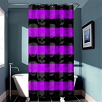 Purple Goth Skulls  Shower Curtain 36  x 72  (Stall)