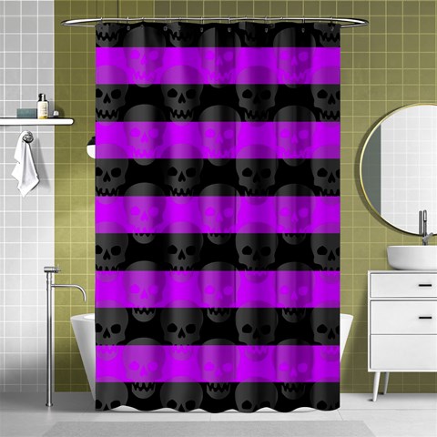 Purple Goth Skulls  Shower Curtain 48  x 72  (Small) from ArtsNow.com Curtain(48  X 72 ) - 42.18 x64.8  Curtain(48  X 72 )