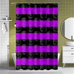 Purple Goth Skulls  Shower Curtain 48  x 72  (Small)