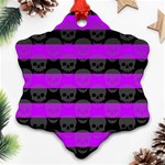 Purple Goth Skulls  Ornament (Snowflake)