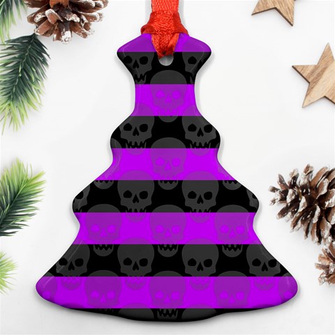 Purple Goth Skulls  Ornament (Christmas Tree)  from ArtsNow.com Front
