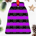 Purple Goth Skulls  Ornament (Bell)