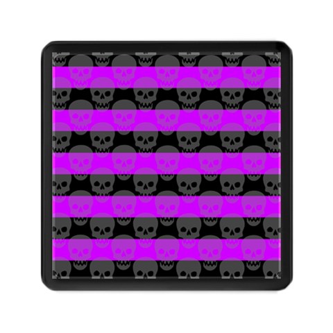 Purple Goth Skulls  Memory Card Reader (Square) from ArtsNow.com Front