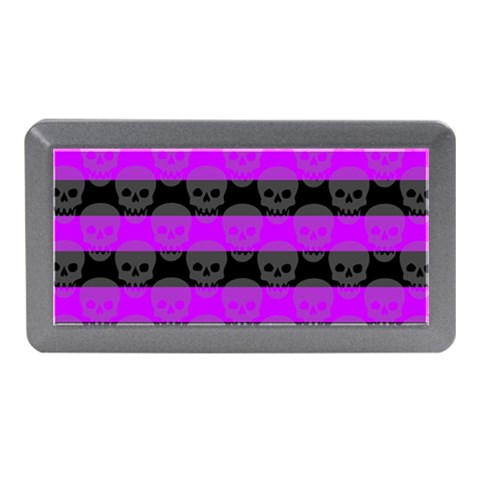 Purple Goth Skulls  Memory Card Reader (Mini) from ArtsNow.com Front