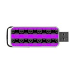 Purple Goth Skulls  Portable USB Flash (Two Sides)