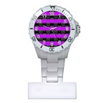 Purple Goth Skulls  Plastic Nurses Watch