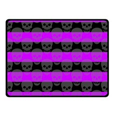 Purple Goth Skulls  Double Sided Fleece Blanket (Small) from ArtsNow.com 45 x34  Blanket Back