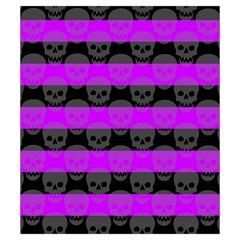 Purple Goth Skulls  Drawstring Pouch (Small) from ArtsNow.com Front
