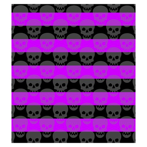 Purple Goth Skulls  Drawstring Pouch (Medium) from ArtsNow.com Back