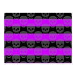 Purple Goth Skulls  Double Sided Flano Blanket (Mini)