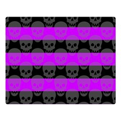 Purple Goth Skulls  Double Sided Flano Blanket (Large) from ArtsNow.com 80 x60  Blanket Front