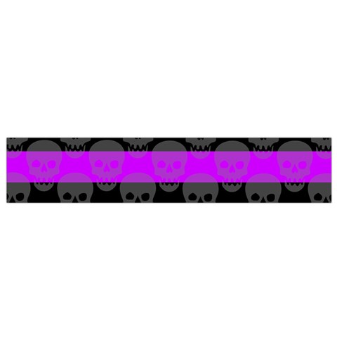 Purple Goth Skulls  Small Flano Scarf from ArtsNow.com Front