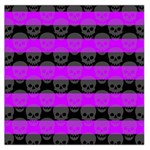 Purple Goth Skulls  Large Satin Scarf (Square)