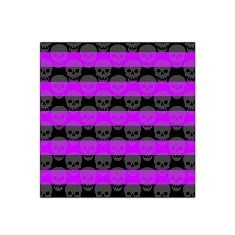 Purple Goth Skulls  Satin Bandana Scarf from ArtsNow.com Front