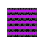 Purple Goth Skulls  Satin Bandana Scarf