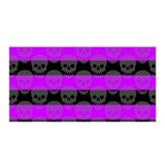 Purple Goth Skulls  Satin Wrap