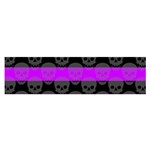 Purple Goth Skulls  Satin Scarf (Oblong)