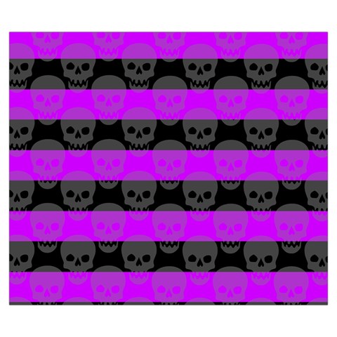 Purple Goth Skulls  Zipper Large Tote Bag from ArtsNow.com Front