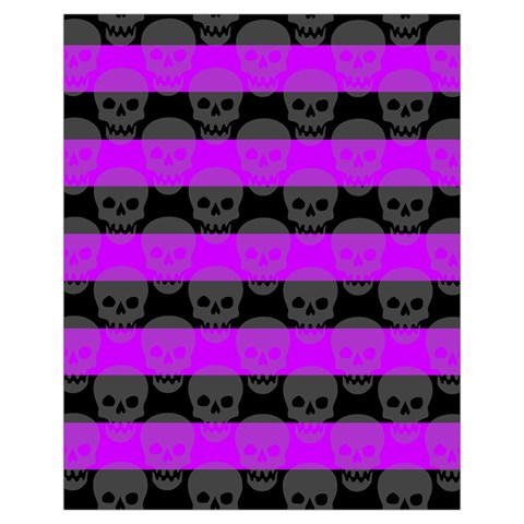 Purple Goth Skulls  Drawstring Pouch (XL) from ArtsNow.com Front