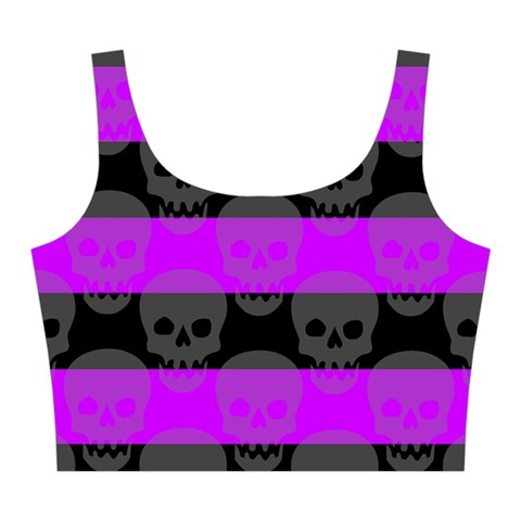Purple Goth Skulls  Midi Sleeveless Dress from ArtsNow.com Top Front