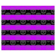 Purple Goth Skulls  Zipper Medium Tote Bag from ArtsNow.com Back