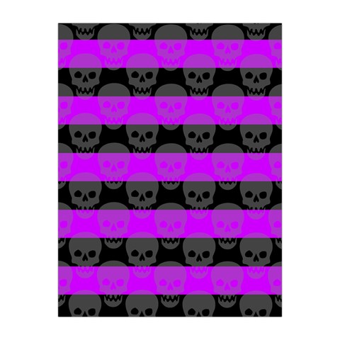 Purple Goth Skulls  Medium Tapestry from ArtsNow.com Front