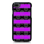 Purple Goth Skulls  iPhone 8 Seamless Case (Black)