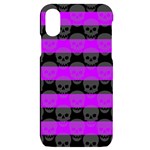 Purple Goth Skulls  iPhone X/XS Black UV Print Case