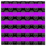 Purple Goth Skulls  Wooden Puzzle Square