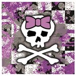 Purple Princess Skull Wooden Puzzle Square