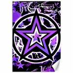 Purple Star Canvas 12  x 18 