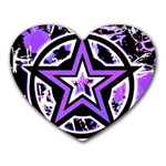 Purple Star Heart Mousepad