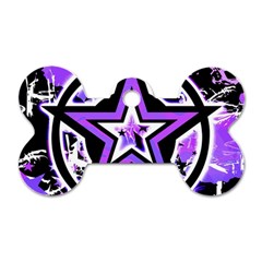 Purple Star Dog Tag Bone (Two Sides) from ArtsNow.com Front