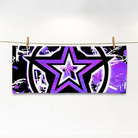 Purple Star Hand Towel from ArtsNow.com Front
