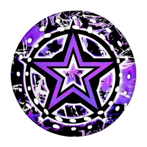 Purple Star Ornament (Round Filigree) from ArtsNow.com Front