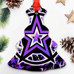 Purple Star Christmas Tree Ornament (Two Sides) from ArtsNow.com Front