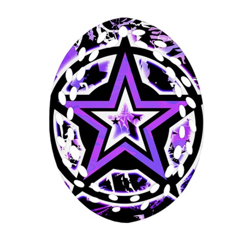 Purple Star Ornament (Oval Filigree) from ArtsNow.com Front