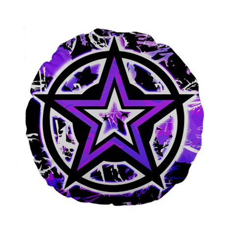 Purple Star Standard 15  Premium Round Cushion  from ArtsNow.com Front