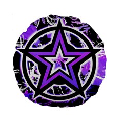 Purple Star Standard 15  Premium Round Cushion  from ArtsNow.com Back