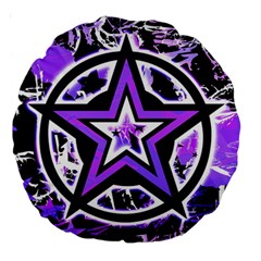 Purple Star Large 18  Premium Round Cushion  from ArtsNow.com Back
