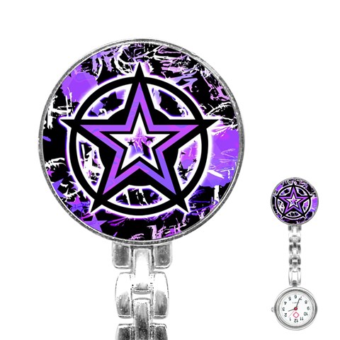 Purple Star Stainless Steel Nurses Watch from ArtsNow.com Front