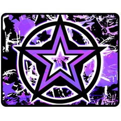 Purple Star Double Sided Fleece Blanket (Medium) from ArtsNow.com 58.8 x47.4  Blanket Front