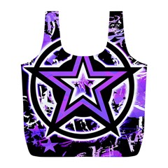 Purple Star Full Print Recycle Bag (L) from ArtsNow.com Front