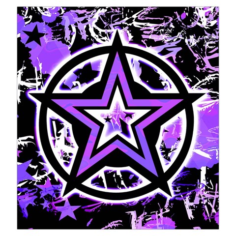 Purple Star Drawstring Pouch (Large) from ArtsNow.com Front