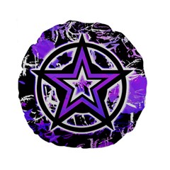 Purple Star Standard 15  Premium Flano Round Cushion  from ArtsNow.com Front